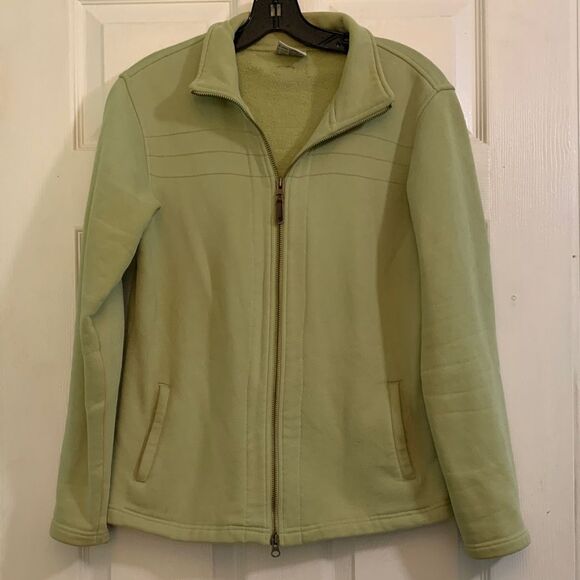 Columbia Green Full Zip Outdoor Cotton Jacket Size Medium - Picture 1 of 4